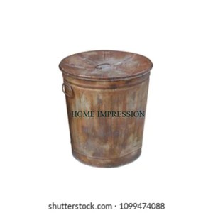 Poubelle ronde de couleur or pour la maison et le salon Poubelle de luxe de forme ronde faite à la main en Inde - Product Image 4