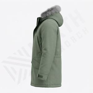 Nouvelle veste parka classique à capuche pour homme confortable 2025, parka personnalisable de qualité supérieure - Product Image 3