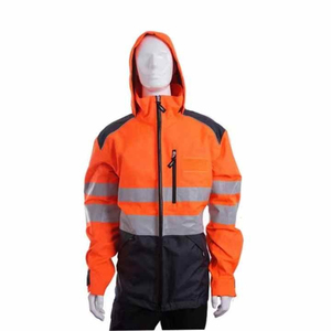 Chaqueta de trabajo con forro polar de tacto suave para hombre, abrigo para exteriores para clima frío, uniforme de seguridad duradero con ajustable - Product Image 4