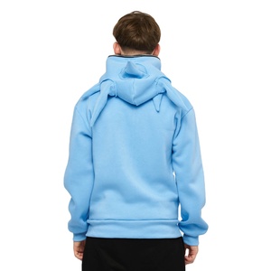 Sudadera con capucha completa con cremallera para hombre, 470 GSM, forro polar de algodón, cálida, urbana, de invierno, OEM, marca privada, de fábrica - Product Image 6