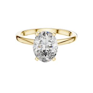 Anillo Solitario Ovalado con Diamante de Laboratorio de 2 Quilates para Mujer, Claridad VVS-VS EF, Oro de 18K, 14K, 10K y Plata 925, Oro Rosa, Amarillo, Blanco - Product Image 2