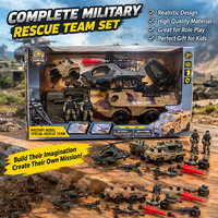 Jeu de puzzle interactif amusant pour enfants, ensemble de jouets militaires, hélicoptère, char, voiture, jouets de véhicule pour enfants, équipe de sauvetage spéciale