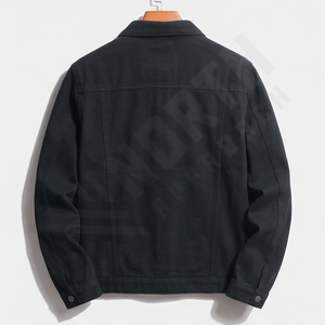 Chaqueta Vaquera de Alta Calidad para Hombre, Cuello Alto, Color Personalizado en la Parte Delantera, Diseño Estampado en Relieve, Lavada, para Otoño e Invierno - Product Image 2