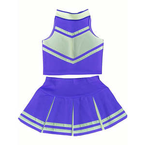 Uniformes de Porristas Más Vendidos, Conjuntos de Tela Spandex/Algodón, Diseño Libre, Uniformes de Porristas Personalizables para Mujer - Product Image 5