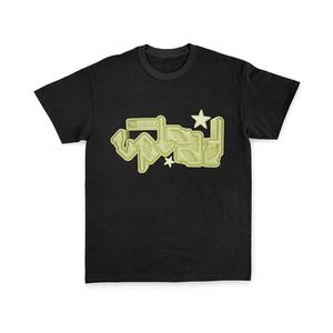 เสื้อยืดผู้ชายลายสตรีทแวร์เฮฟวี่เวทเสื้อยืดล้างลายโลโก้ออกแบบได้ตามต้องการ - Product Image 2