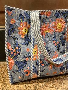 <span class=keywords><strong>Handmade</strong></span> ở Ấn Độ Hoa Bông Bông Tote Túi Thân Thiện Với Môi Lớn Mua Sắm Tote Mùa Hè Có Thể Đảo Ngược Mở Đóng Cửa - Product Image 2