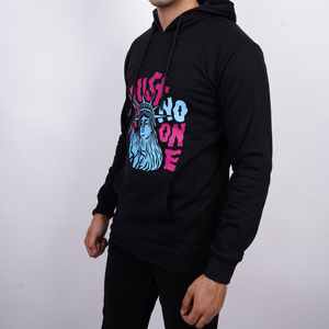 เสื้อฮู้ดโอเวอร์ไซส์สำหรับผู้ชายเสื้อสเวตเชิ้ตแขนยาวผ้าฝ้าย100% โอเวอร์ไซส์ออกแบบได้เองขนแกะสีทึบพิมพ์โลโก้ขนาด3XL - Product Image 3