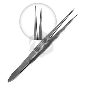 Pinzas de precisión de punta fina Puntas rectas y curvas de acero inoxidable Grado profesional Pinzas rectas de 3,5 ''Instrumentos médicos - Product Image 4