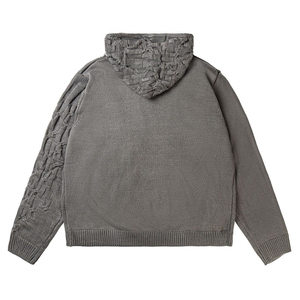 Nouveaux sweats à capuche en tricot personnalisés 2025, pull délavé unisexe, vêtements de rue surdimensionnés, tricot pour hommes et femmes, sweats à capuche tendance - Product Image 2