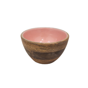 Bol de service de nourriture de forme ronde en bois de conception unique fini naturel pour la Table à manger de cuisine bols de service de nourriture en vrac faits à la main - Product Image 1