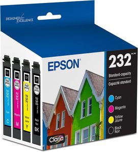 Epson 232 Claria mực tiêu chuẩn công suất Black & Color Cartridge Combo Pack (T232120-BCS) làm việc với lực lượng lao động WF-2930 - Product Image 1