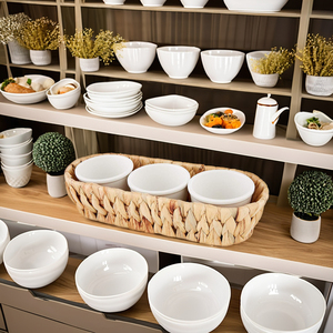 TienPhong venta al por mayor OEM/ODM nueva llegada personalizar cuencos de pastel de barro tejidos a mano en jacinto de agua, 2,75 "X 9,75" para Decoración de mesa - Product Image 4