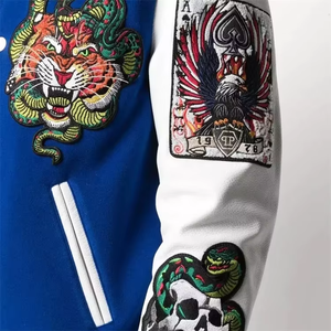 Veste universitaire de vente chaude pour hommes tendance High Street Winter Letterman conçoit des vestes pour hommes respirantes de haute qualité - Product Image 3