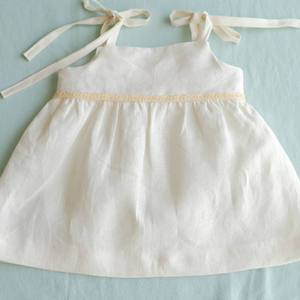 Handmade Embroidered Soft Linen Dress for <b>Baby</b> Girls Casual Style for Toddler's <b>First</b> Birthday OEM Made in Vietnam - Product Image 3