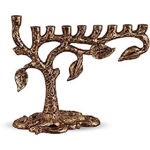 Precio al por mayor Menorah Golden Finished Trending Design Religious Menorah Candle Stand para bodas Fiestas Decoración del hogar - Product Image 2