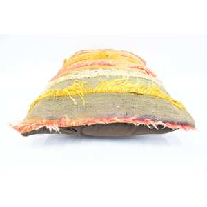 Multicolor lana Patchwork Kantha 16x24 pulgadas tejido decorativo almohada con patrón vintage - Product Image 5