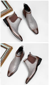 Zapatos de Negocios de Cuero Cómodos para Hombre, Oxfords Formales de Piel de Vacuno con Plantilla Transpirable para Reuniones de Oficina, Zapatos de Hombre de Cuero Genuino - Product Image 2