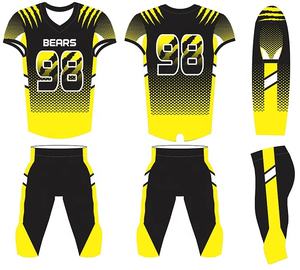 Conjunto de Camiseta de Fútbol Americano Sublimada Personalizada en Oferta, Ropa Deportiva de Manga Corta con Nombres y Números de Equipo Personalizados, Colores Personalizados - Product Image 4