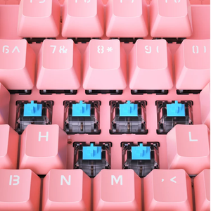 Teclado Mecánico con Cable de 104 Teclas, Color Rosa, Retroiluminación LED, Funcionamiento por Membrana, Idioma Inglés, Uso en Juegos, Compatible con Computadoras - Product Image 2