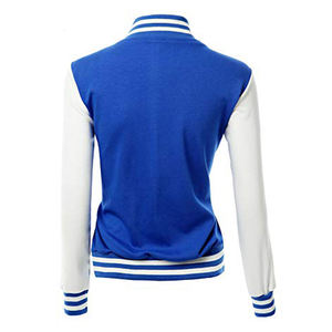 Femmes Letterman en peau de mouton Varsity Vestes Nouveau Design Femmes Col Montant Veste Tendance Logo Brodé Femmes Vestes - Product Image 6
