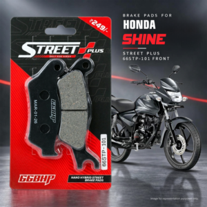 ผ้าเบรกสำหรับ Honda Shine Street Plus 66BHP ของใหม่ - Product Image 1