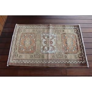 Tapis turc vintage, petit tapis de 2,2x3,3 pieds, tapis marron à motifs floraux - Product Image 3