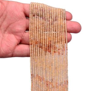 ลูกปัดเซอร์คอนเหลี่ยมเพชรพลอยสีส้มธรรมชาติลูกปัดพลอยเทียมเพทายขนาด3มม. สำหรับการทำเครื่องประดับ - Product Image 4