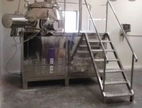 Mélangeur Homogénéisateur Sous Vide Industriel Automatique en Acier Inoxydable 316L, Cuve d'Émulsification Cosmétique avec Moteur, Pompe et Engrenage