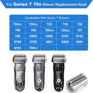 Cabezal de Repuesto de Triple Cuchilla para Afeitadora Eléctrica Recargable, Maquinilla de Afeitar Rotatoria Impermeable y Lavable para Cara, Cuerpo y Barba - Product Image 6