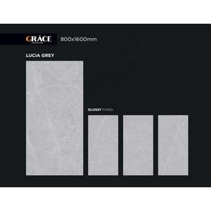 Lucia Grey 800x1600mm Carreaux de porcelaine nano brillant pour sols de chambre à coucher - Product Image 1