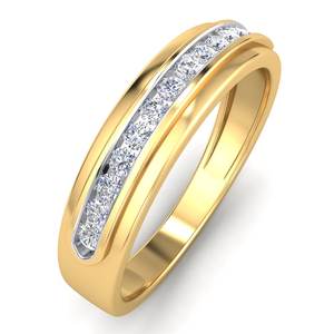 Anillo clásico de oro de 14 quilates para mujer elegante 0.22Cts VS Clarity Lab Grown EF Color Diamond Jewelry Anillo clásico lujoso para mujer - Product Image 1