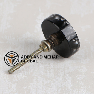 Bouton de tiroir en marbre poli de luxe, quincaillerie en pierre solide pour meubles - Moderne, durable, écologique, pour cuisine et salle de bain - Product Image 2