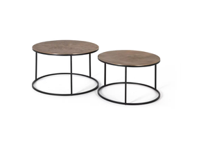 Juego de 2 Decoración Muebles para el hogar Mesa auxiliar de metal y mármol Nuevo diseño Mesa decorativa de metal Fabricante mayorista Exportador - Product Image 6