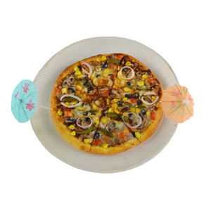 Assiettes rondes en feuille de palmier biodégradable naturel 100% pour service de nourriture de mariage en vente! - Product Image 3