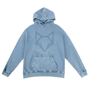 Haute qualité 100% coton lavé à l'acide surdimensionné à capuche Streetwear Style Vintage en gros hiver athlétique polaire poche séchage rapide - Product Image 3
