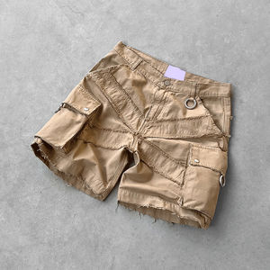 Short vintage pour homme avec logo imprimé personnalisé High Street Fashion Distressed Ripped Cut and Sew Casual Wear Manufacturer - Product Image 6