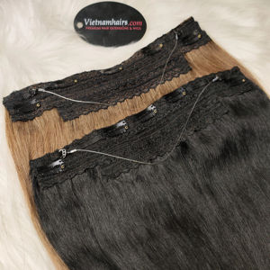 2025 Hot Selling High Quality Vietnam Raw 100% Human Hair <b>Extensions</b> for <b>Halo</b> Cuticle Wave Curl Remy Hair Bundle Straight - Product Image 1