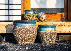 [Leo Nguyen Le] - Vente en gros de pots de fleurs ronds cylindriques en céramique émaillée pour la décoration de la maison - Product Image 6
