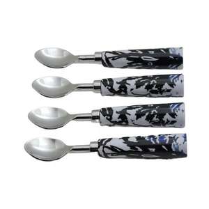 Juego de Cubiertos de Acero Inoxidable de Lujo con Mango de Resina, Apto para Lavavajillas, Utensilios de Cocina, Vajilla para Fiestas - Product Image 3