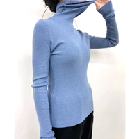 Pulls vintage en laine 100% de qualité supérieure pour femmes, à manches longues, col en V, tricot plat, haut de gamme, OEM/ODM, avec logo frontal, pour l'hiver