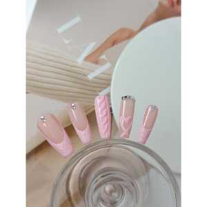 Serie Sweet Knit: Uñas Postizas con Diseño Lindo para una Decoración de Uñas a la Moda - Product Image 3