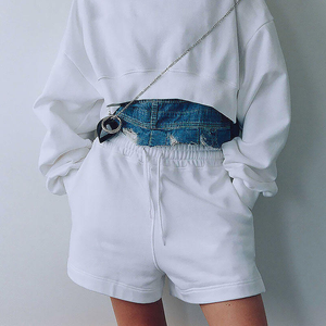 ;<b>Women</b> Cotton Fleece Shorts 100% Cotton Fleece <b>Sweatshorts</b>/shorts Custom Wholesale <b>Women</b> Shorts - Product Image 4