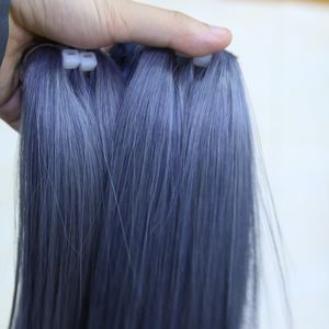 El cabello humano Remy de doble estirado teje hueso vietnamita cutícula recta alineada paquetes de cabello azul vendedores al por mayor a granel - Product Image 5
