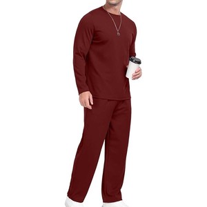 Chándal de hombre Traje de 2 piezas Casual Sólido Cuello redondo Sudadera Sudaderas Trajes de chándal Trajes Casuales - Product Image 3