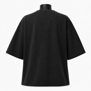 Camiseta Oversize Gráfica Personalizada para Mujer, Estilo Urbano, Vintage, Negra, Informal - Product Image 2