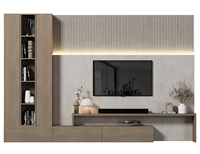 KEJIA Nouvelle Conception Meuble TV Mural de Luxe Moderne pour Divertissement à Domicile