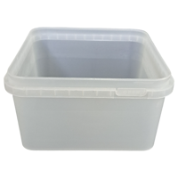 Récipient IML carré de 2000ml avec couvercle inviolable DKK2100 gobelet alimentaire en plastique de couleur de logo personnalisable pour emballer d'autres aliments