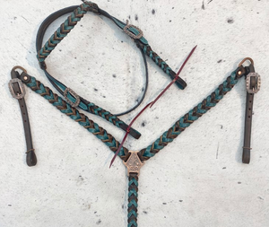 Ensemble Western Horse Tressage en cuir marron avec logo personnalisé pour la course et l'équitation d'Argentine - Product Image 2