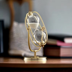 นาฬิกาทรายแบบส่วนตัวของไวกิ้งสลักนาฬิกาทรายทองเหลืองแท้นาฬิกาทรายเวลาแกะสลักของขวัญชั่วโมงแก้วสำหรับเพื่อนของขวัญวันครบรอบ - Product Image 5