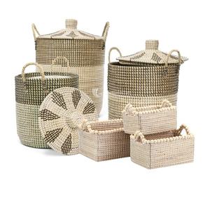 Woven Storage Plastic PVC <b>Basket</b> Eco-Friendly 3-Piece <b>Stackable</b> Set for Multi-Purpose Home Organization - Product Image 4